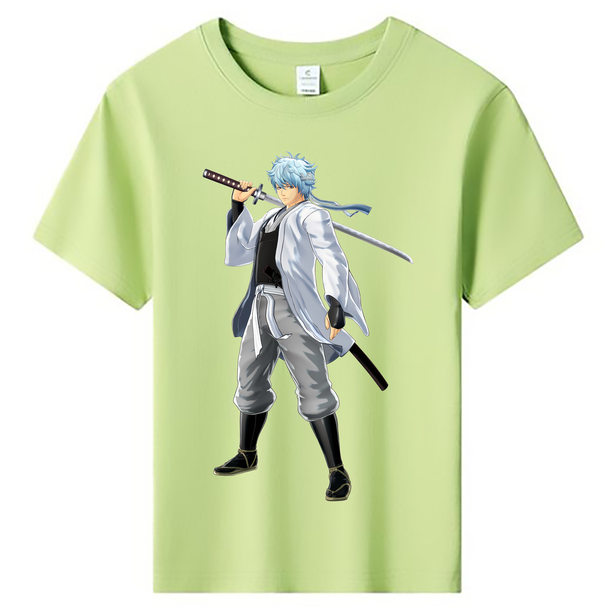 （画像用） ぎんたま 坂田銀時（さかたぎんとき） 神楽 志村新八（しむら しんぱち） GINTAMA Sakata Gintoki Kagura Shimura Shinpachi 綿100％キッズTシャツ（フロントプリント）
